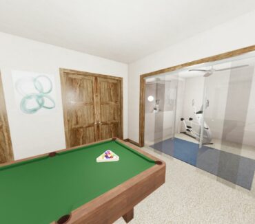 Pool Table and Exercise Room